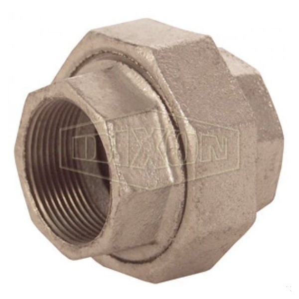 Dixon Pipe Union, 1 in Nominal, FNPT End Style, 150 lb, Iron, Galvanized TUN100G - main